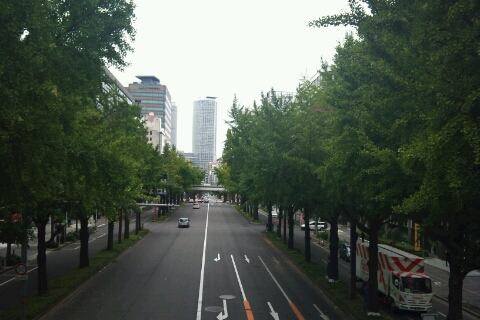 名古屋市中区丸の内・日銀交差点の歩道橋