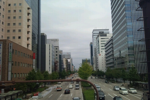 名古屋市中区丸の内・日銀交差点の歩道橋