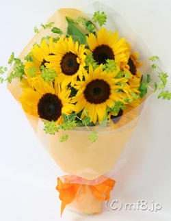 夏色・元気色ひまわりの花束
