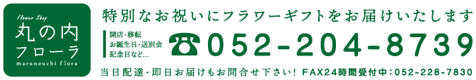 名古屋の花屋・丸の内フローラ/胡蝶蘭・花ギフト専門店