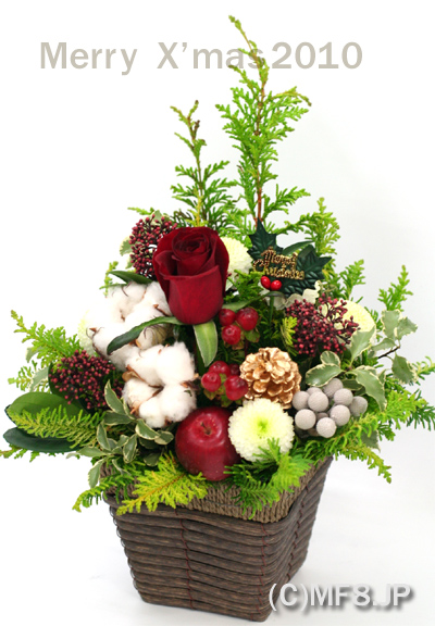 クリスマスプレゼントの定番・お花のプレゼント。