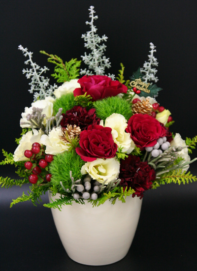華やかな色合いのクリスマス花プレゼント